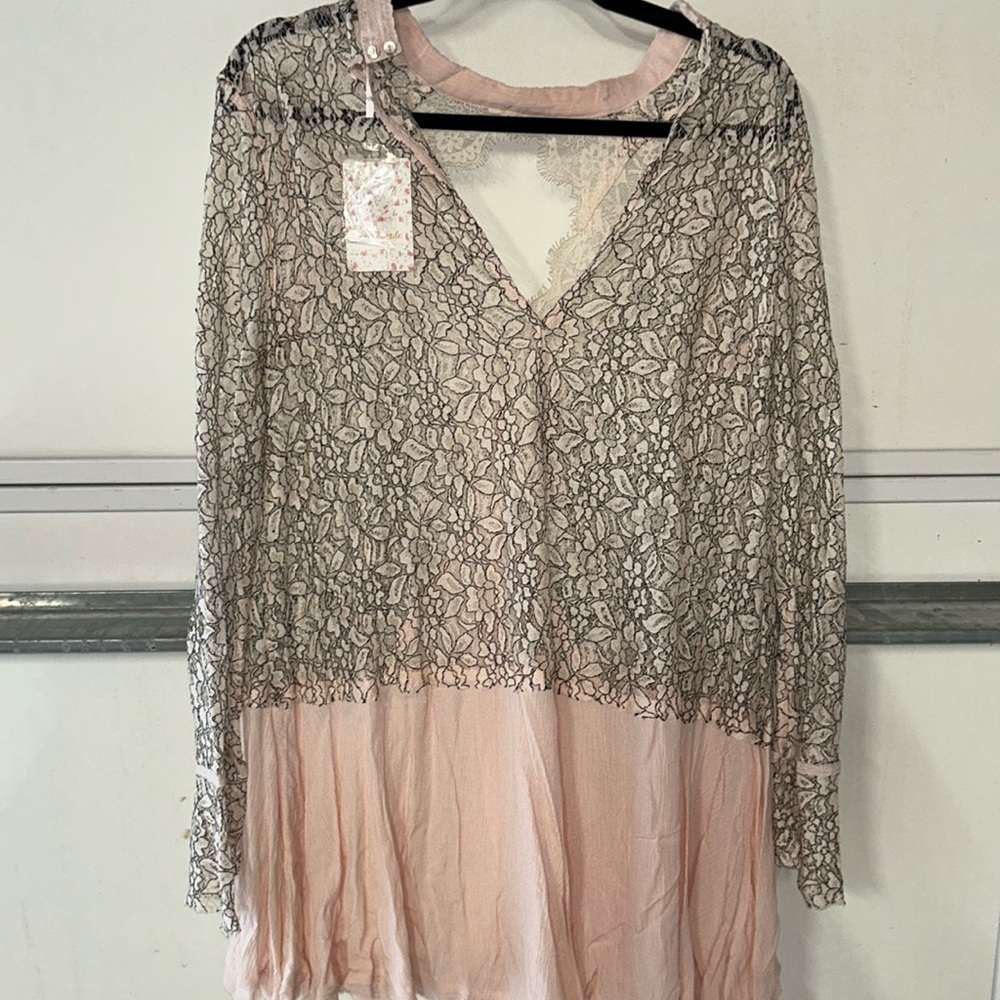 Free People Lace Sheer Cover Up Dress